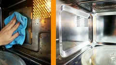 De magnetron glanst: zet een kom met deze ingrediënten 5 minuten in de magnetron en het vuil verdwijnt